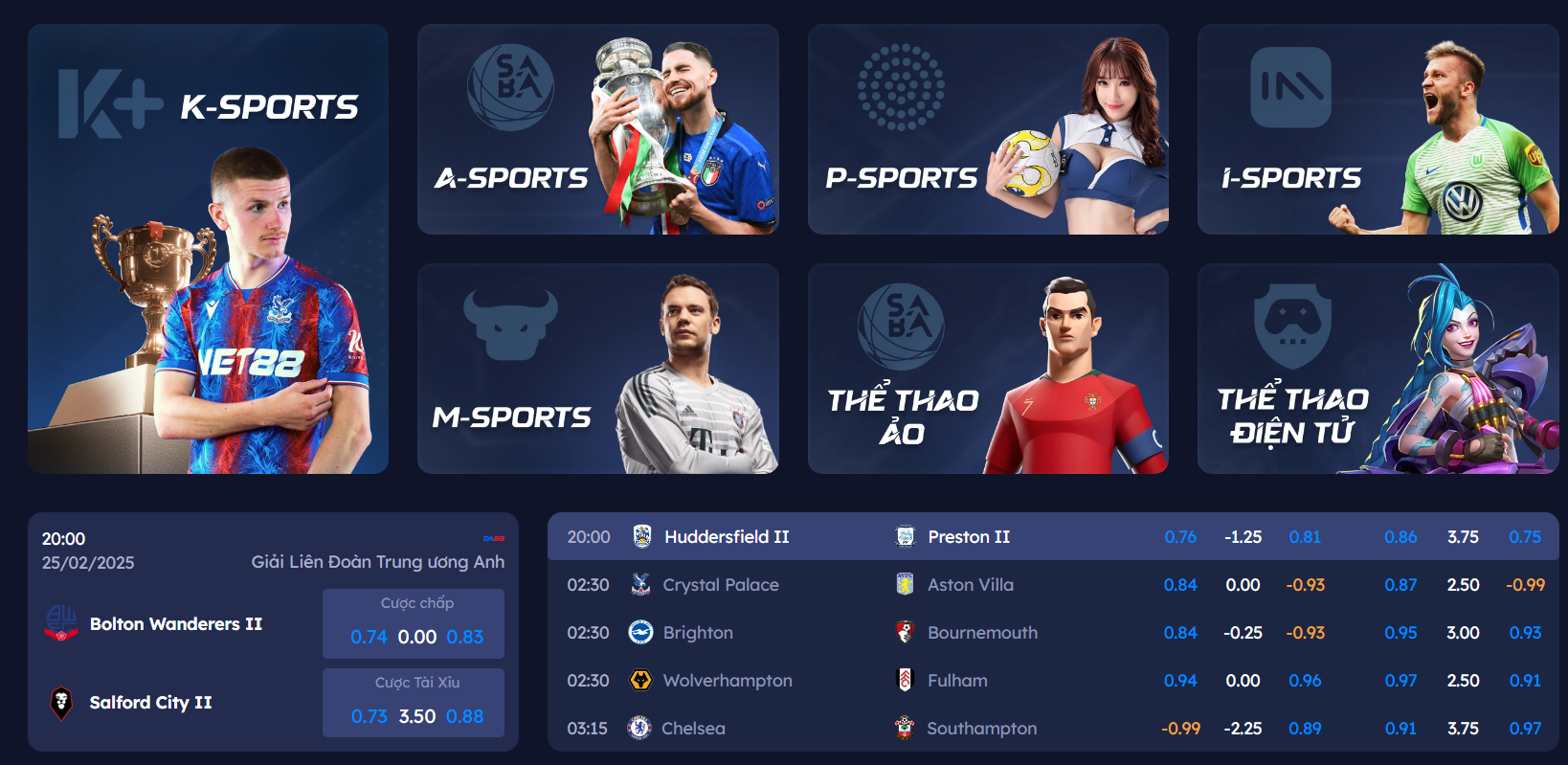 DA88 🎖️ Trang Cá Cược Thể Thao, Bóng Đá, Game Casino Uy Tín 4 Cá cược thể thao trên DA88 và nắm bắt cơ hội với giải đấu Ngoại Hàng Anh
